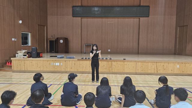 경기도 성남시 불곡중 드론교육, 장비 안내와 안전 시범으로 연 진로 체험