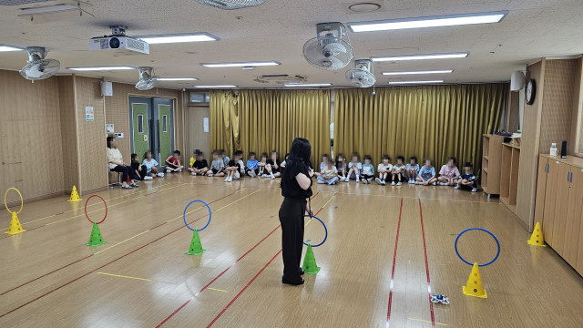 기본 비행과 높이가 다른 링 코스, 과천 문원초등학교 드론교육 후기