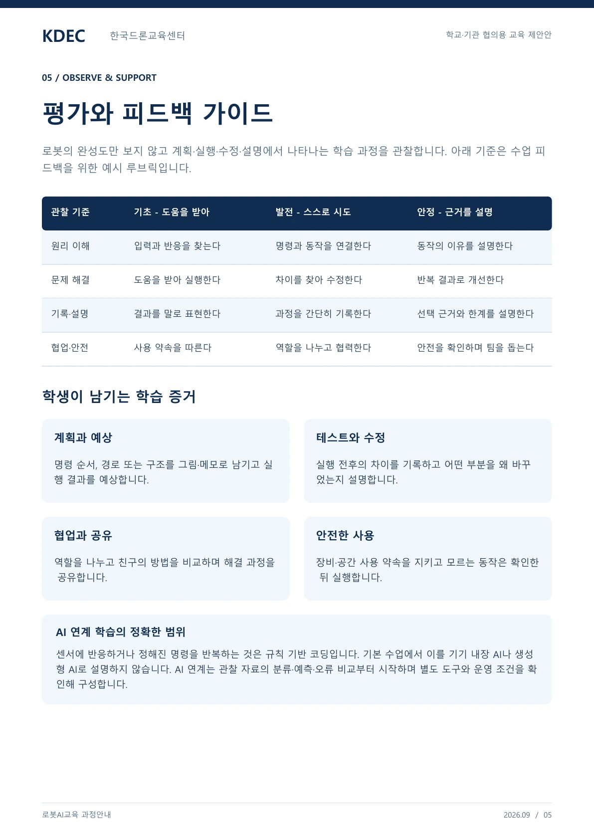 로봇AI교육 과정안내 교육·상담 안내자료 5페이지. 원문은 PDF 새창보기 또는 다운로드로 확인할 수 있습니다.